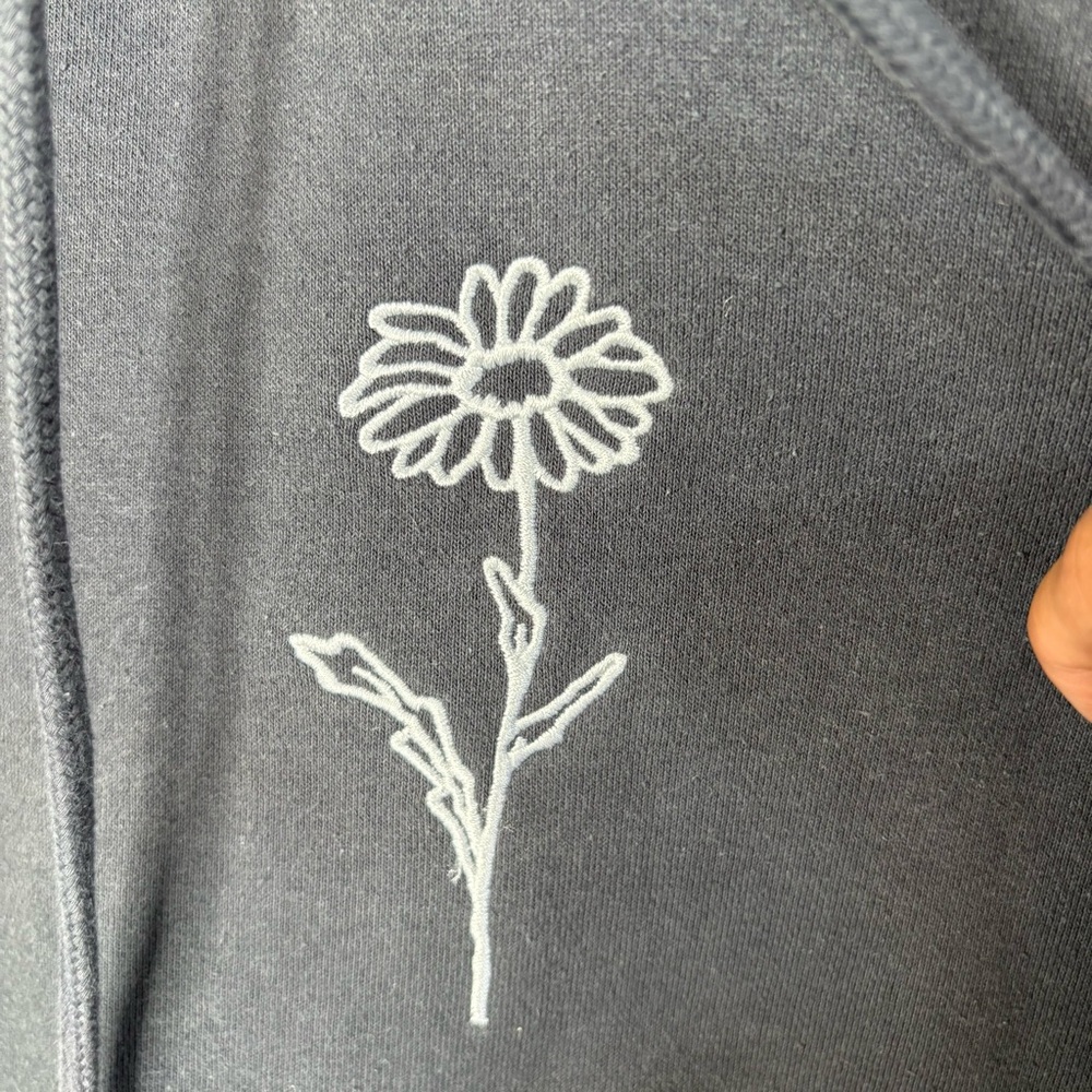 OBEY Hoodie with Flower Embroidery - Picture 4 of 8